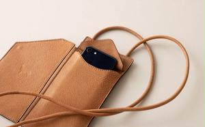 バッグ ENVELOPE New 野生鹿革 スマートフォン ミニショルダーバッグ スマホショルダー スマホ ケース ポーチ 携帯 カード ウォレット アクセサリー 首掛け 斜めがけ 革 鹿革 革製品 ファッション 小物 