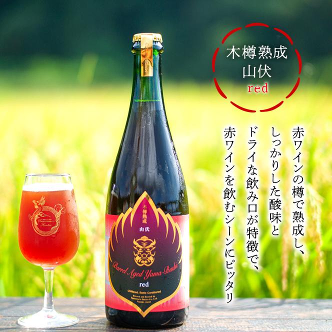 木樽熟成山伏 blonde・red 各1本セット【 クラフトビール 木樽熟成 山伏 飲み比べセット 玉村本店 ビール 詰め合わせ セット 地ビール 飲み比べ ギフト 酒 お酒 アルコール 飲料 志賀高原 長野県 長野 】