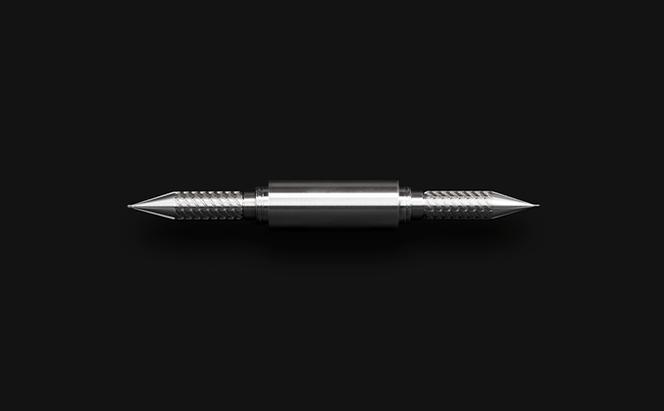 筆記具　金属つけペン ペン軸 ツインズマテリアルSUS（ペン先2本付き 0.5mm、0.8mm）