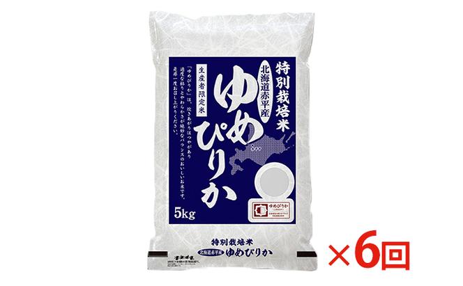 【先行予約2024年産米・11月より順次出荷】北海道赤平産 ゆめぴりか 5kg 特別栽培米 【6回お届け】 精米 米 北海道 定期便