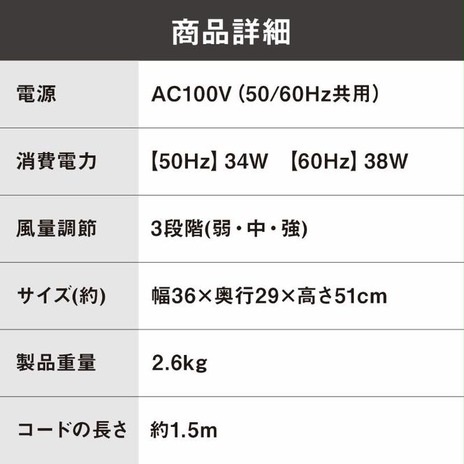 壁掛け扇 メカ式 WFM-306-W