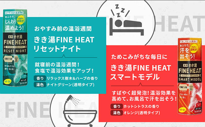 《バスクリン》薬用きき湯　ＦINE HEAT 4本セット [282624]