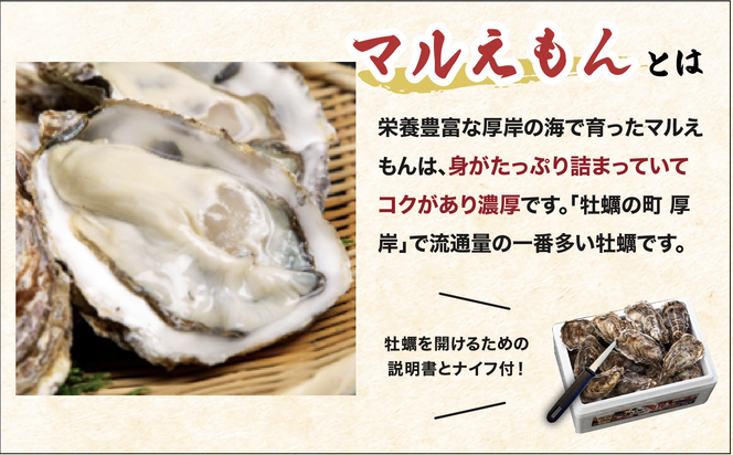 北海道産殻付き牡蠣【50個】 - 食品