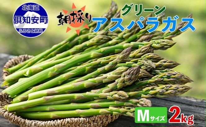 北海道 アスパラガス グリーン 2kg セット Mサイズ 春 限定 旬 朝採り 新鮮 野菜 アスパラ ギフト gift 産地直送 産直 お取り寄せ 詰め合わせ 送料無料 倶知安町 旬の食材 春野菜 柔らかい 食べ物 国産 