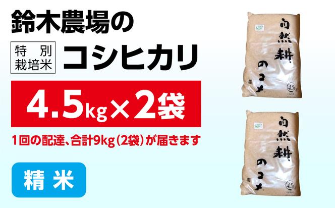 令和六年産特別栽培米コシヒカリ9kg（4.5kg×2袋）精米