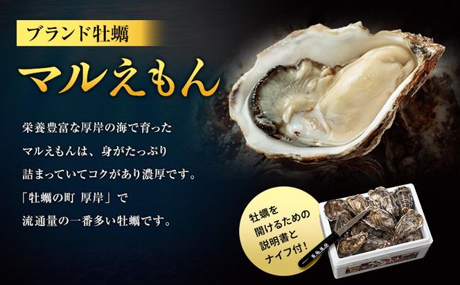 訳あり ハーフ 規格外 牡蠣 北海道厚岸産 殻付カキ 約2kg（11～25個）カキナイフ付 生食 魚貝類 生牡蠣 かき 生カキ カキフライ マルえもん いびつな形 四季によって違う味わい コクがあり濃厚