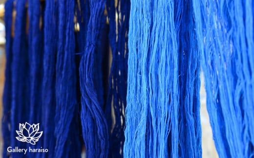 【琉球藍染織物】花藍舎ストール「むるぶし」