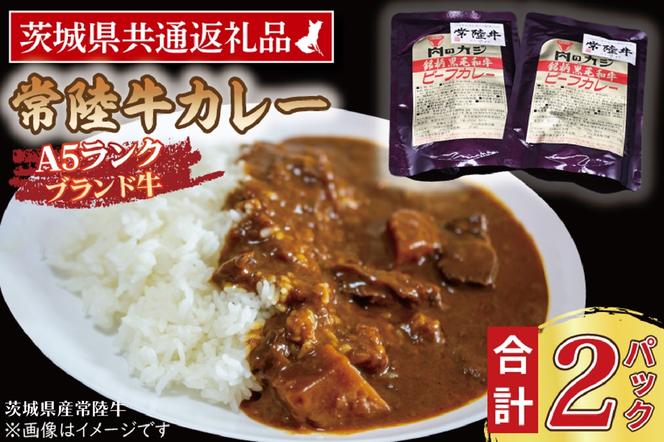 常陸牛カレー 200g×2パック ( 茨城県共通返礼品・茨城県産 ) ブランド牛 茨城 国産 常陸牛 黒毛和牛 霜降り 牛肉 カレー レトルト レトルトパウチ レトルトカレー