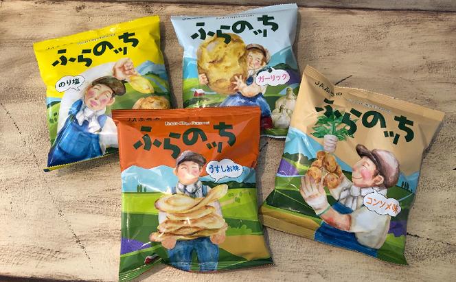 【3ヵ月に1回お届け】JAふらの ポテトチップス 【ふらのっち】2種類 各12袋 計24袋 うすしお ガーリック のり塩 コンソメ ふらの農業協同組合(南富良野町) 芋 菓子 スナック お菓子 ポテチ