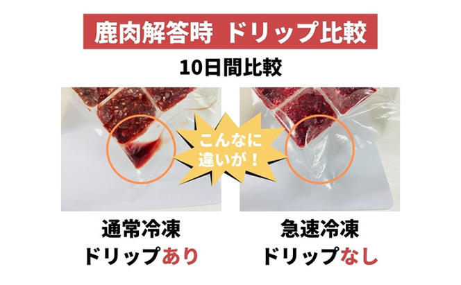鹿肉ドッグフード　鹿肉冷凍ミンチ（犬用）　500g（250g×2トレー）