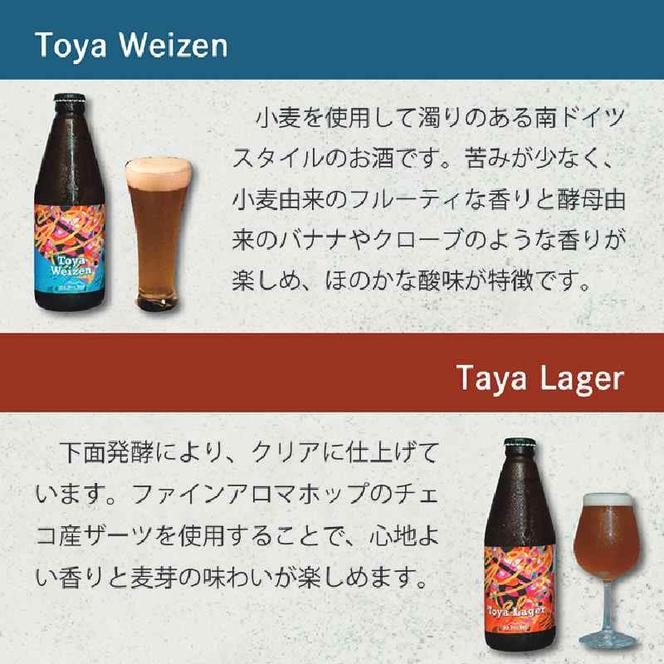 Lake Toya Beer クラフトビール 定番4種4本セット(紙コースター2枚付) 4カ月連続お届け