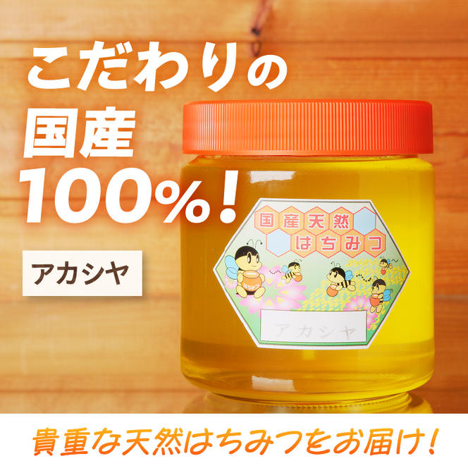 高見養蜂場 の 天然はちみつ (アカシヤ600g×1本)｜北海道 滝川市 産 はちみつ ハチミツ 天然 アカシア アカシヤ 蜂蜜 天然蜂蜜