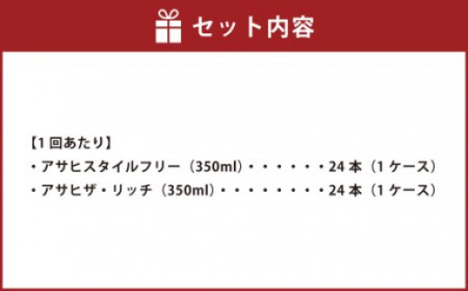 スタイルフリー(糖質0) 350ml缶 24本入＋ザ・リッチ 350ml缶 24本入 2ヶ月に1回×6回便（定期便）