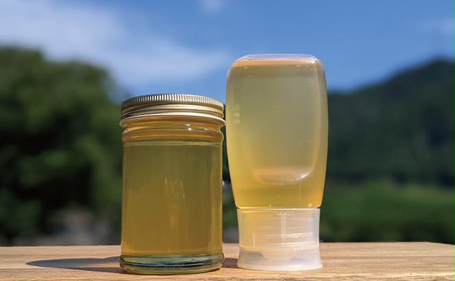 合計530g 天然蜂蜜 国産蜂蜜 非加熱 生はちみつ 岐阜県 美濃市産 初夏 (蜂蜜230g入りガラス瓶1本、蜂蜜300g入りピタッとボトル1本のセット)B13