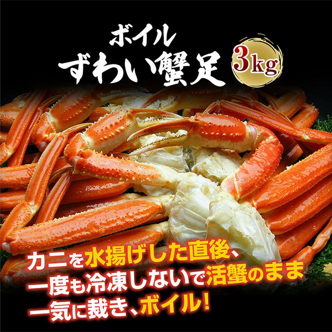 カジマ×ますよね！ ボイル 本ズワイガニ足 3kg！ ズワイガニ ズワイ蟹 ずわい かに かに足 蟹足 足 かに脚 蟹脚 脚 かに鍋 蟹鍋 かにしゃぶ 蟹しゃぶ