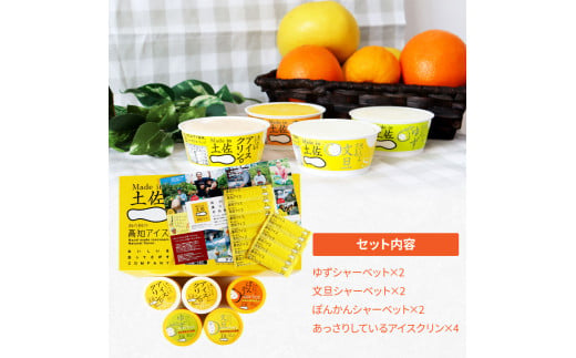 【CF-R5frp】 Made in 土佐のアイスクリンと柑橘シャーベットセット