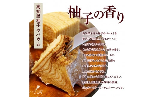【CF-R5frp】 高知県産米粉のバウム・高知県産柚子のバウムセット