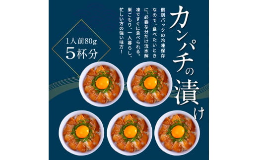 【CF-R5oka】 「かんぱちの漬け丼の素」1食80g×5P＜高知市共通返礼品＞