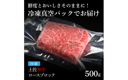 【CF-R5tka】　エイジング工法熟成肉土佐和牛特選ロースブロック500g（冷凍）
