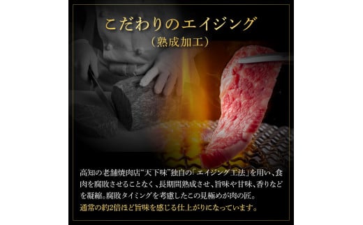 【CF-R5oni】 エイジング工法熟成肉土佐和牛特選カルビブロック300g（冷凍）
