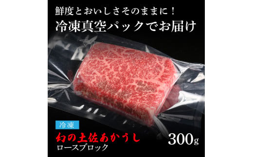【CF-R5frp】 エイジング工法熟成肉土佐あかうし特選ロースブロック300g（冷凍）