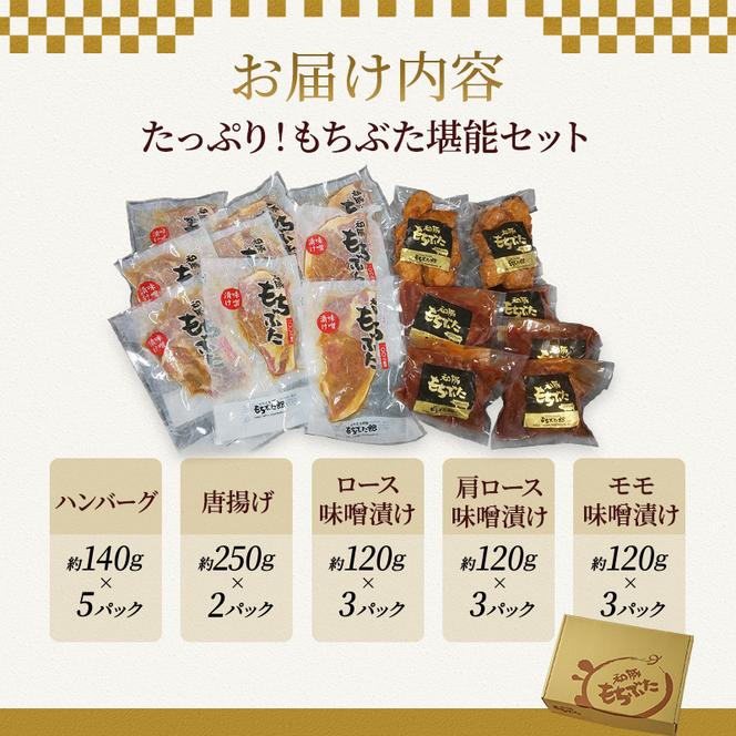 もちぶた 3種 食べ比べセット ハンバーグ 140g 唐揚げ 250g 味噌漬け ロース 肩ロース モモ 120g セット 和豚 もち豚 豚肉 ポーク 肉 豚 ぶた 豚ロース もも肉 精肉 レトルト レトルト食品 アウトドア キャンプ バーベキュー 宮城