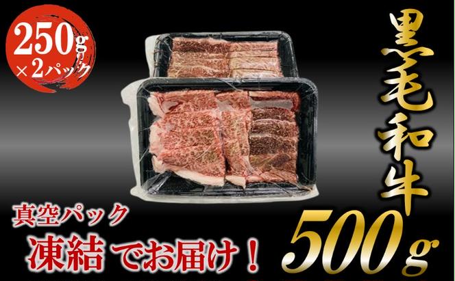 黒毛和牛 焼肉用 500g （250g×2パック） 国産 お肉 和牛 牛 精肉 食品