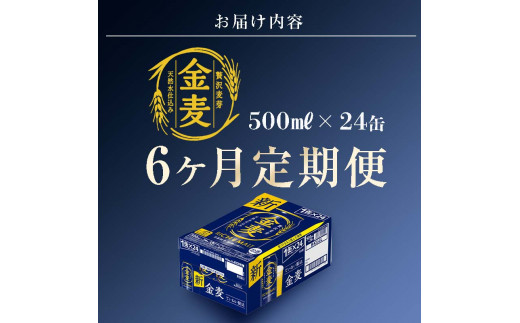 FKK19-789_【6ヶ月連続】サントリー金麦500ml×1ケース(24本） 熊本県 嘉島町 ビール