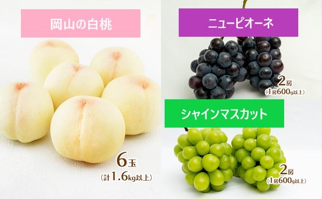 フルーツ 定期便 2025年 先行予約 フルーツ王国 岡山 厳選 果物 （7月 9月 10月）3回コース 桃 もも 葡萄 ぶどう 岡山県産 国産 セット ギフト