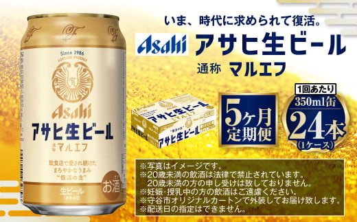 【5ヶ月定期便】アサヒ 生ビール マルエフ 350ml 24本 1ケース×5ヶ月
