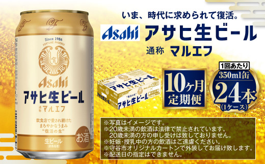 【10ヶ月定期便】アサヒ 生ビール マルエフ 350ml 24本 1ケース×10ヶ月