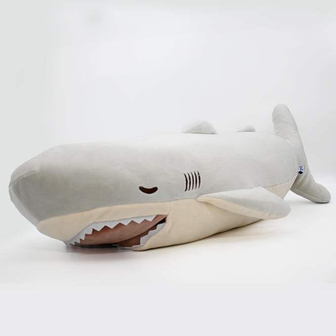 ホホジロザメ 抱き枕 アクアワールド 大洗 オリジナル かむかむズ ぬいぐるみ サメ グッズ 茨城 水族館 さめ 鮫 限定
