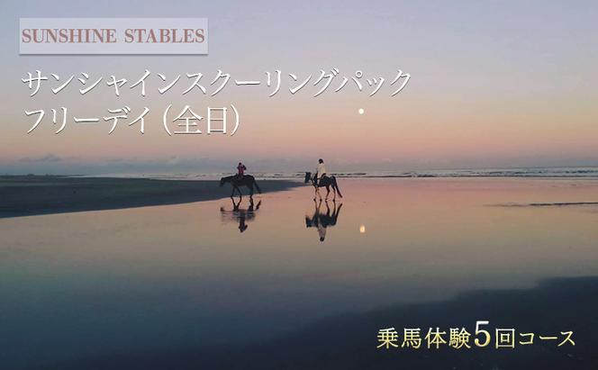 [SUNSHINE STABLES]サンシャインスクーリングパック　フリーデイ（全日）