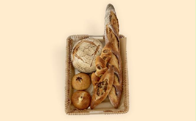 国産 オーガニック 小麦 の ハード系 フランスパン と 焼菓子 セット Ｍ