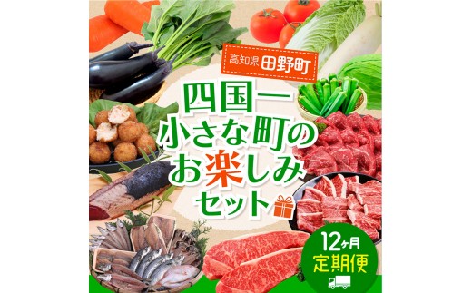 【四国一小さなまち】≪2025年1月発送開始≫★定期便 12ヶ月★～田野町お楽しみセット12回コース『B』～