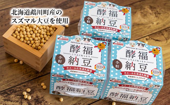 3ヵ月連続お届け「なかいさんちの手造り納豆」酵福納豆(40g×3パック) 計8個 