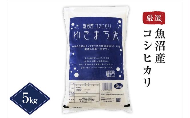 【定期便／6ヶ月】ゆきまち米5kg 極上魚沼産コシヒカリ