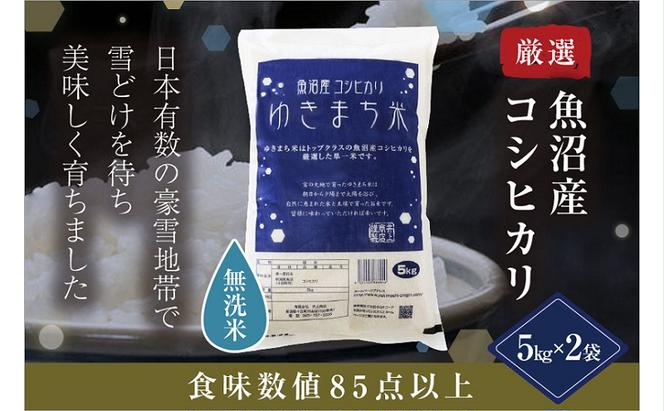 【無洗米】ゆきまち米5kg×2 極上魚沼産コシヒカリ