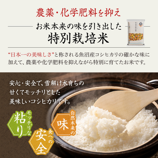 ＜新米発送＞【定期便/全3回】十日町産魚沼コシヒカリ 米屋五郎兵衛 特別栽培米 精米5kg