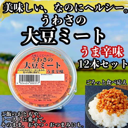 大豆 加工品 うわさの大豆ミート うま辛味 80g×12本 セット 健康 ヘルシー