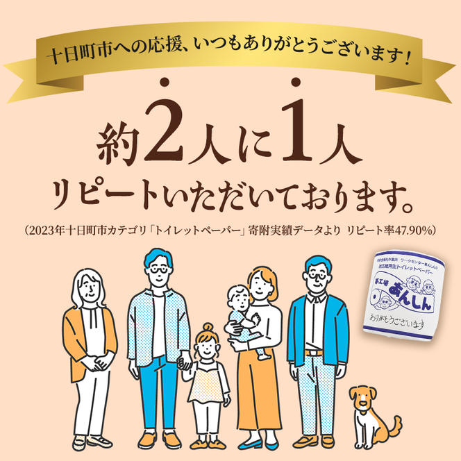 トイレットペーパー定期便「B」【障がい者支援の返礼品】