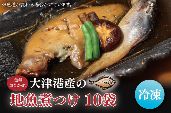 AA011【期間限定】【内容量倍増】大津港産の地魚煮つけ10袋（魚種おまかせ）