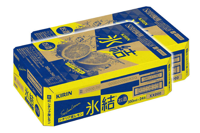 AB089　キリンビール取手工場産　氷結シチリア産レモン350ml缶-24本×２ケース