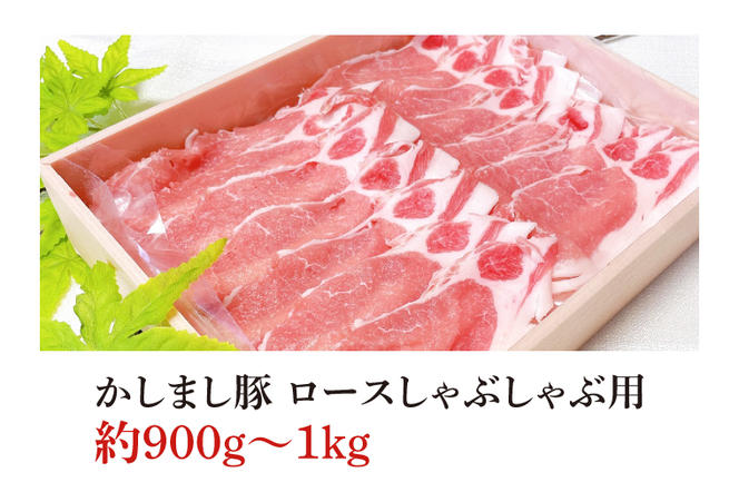 令和５年度 東京食肉市場豚枝肉共励会 最優秀賞受賞肉【かしまし豚】豚ロースしゃぶしゃぶ用 【ブランド豚 ロース 約1kg 大容量 茨城県 鹿嶋市】(KM-7)