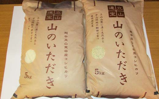 立山産 コシヒカリ 「山のいただき」 10kg 昆虫王国立山 立山自然ふれあい館米 お米 コメ 白米 こしひかり 美味しい 富山県 立山町 F6T-520