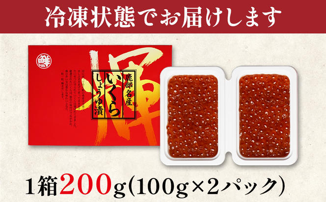 【小分けで便利！】北海道産 いくら 醤油漬け 100g×2 計 200g 鮭 丸鮮道場水産 小分け 魚卵 海産物 食べきり いくら丼 手巻き寿司 ごはんのお供 送料無料 いくら イクラ 醤油いくら