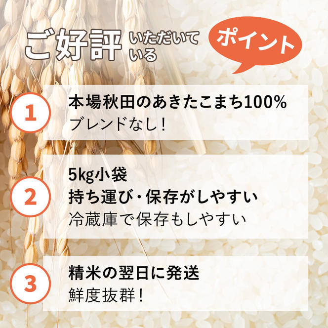 【令和6年産】あきたこまち 精米 5kg 秋田県 男鹿市産 吉元耕業