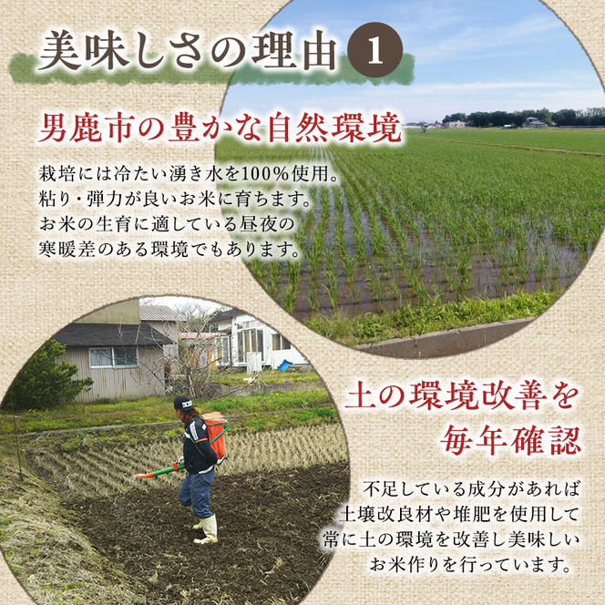 【令和6年産】あきたこまち 精米 5kg 秋田県 男鹿市産 吉元耕業