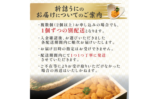 特選エゾバフンウニ折詰250g！！ウニ丼約3杯分