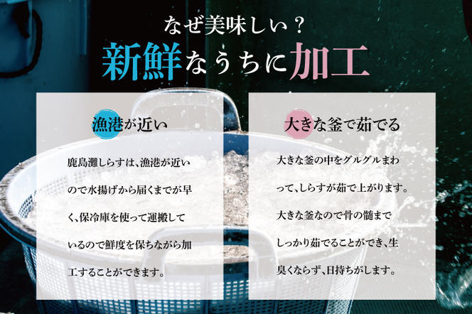 鹿島灘 釜揚げしらす「常陸乃国しらす」(3箱) 360g×3箱 合計1080g【新鮮 新ブランド 最高級品 塩分控えめ おかず カルシウム ビタミンD 冷凍 茨城県 鹿嶋市】（KB-2）